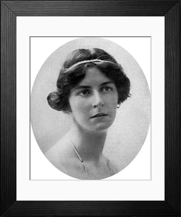 Framed Print : Miss Elsie Mathews, now the new Lady Burke, 1915