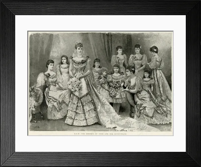 Framed Print : Duchess of York with bridemaids Framed Print : Duchess of York with bridemaids