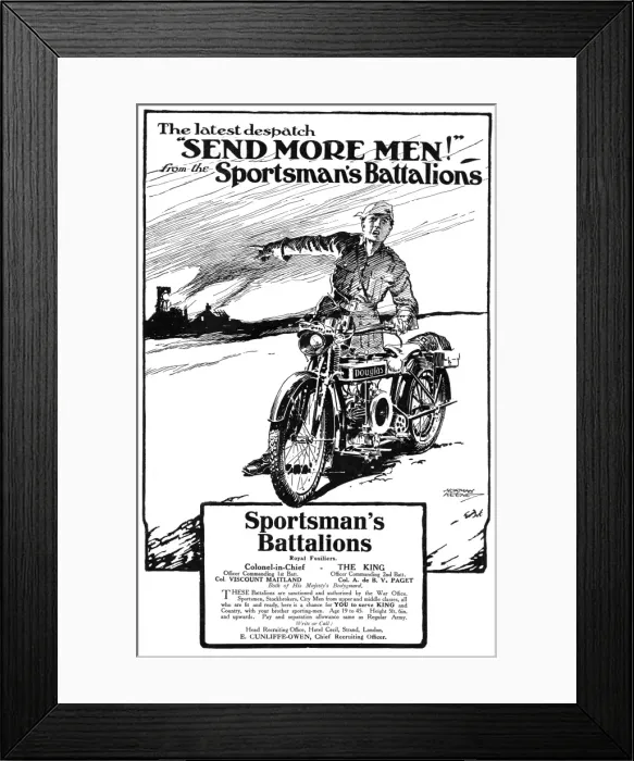 Framed Print : Sportsmans Battalions, 1915 Framed Print : Sportsmans Battalions, 1915