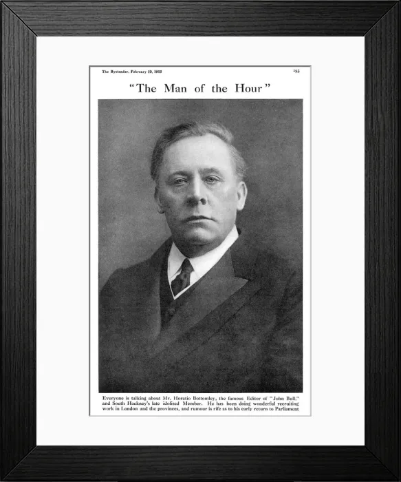 Framed Print : Horatio Bottomley, 1915 Framed Print : Horatio Bottomley, 1915