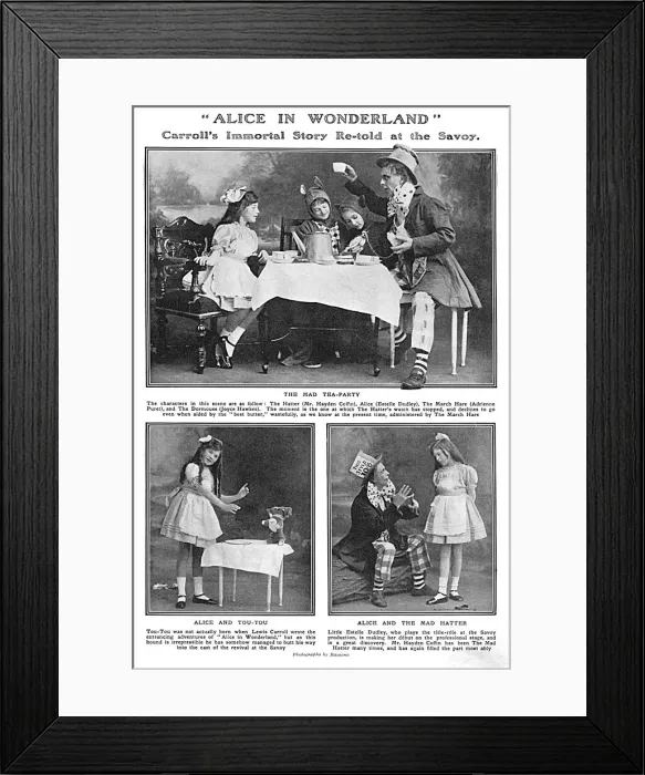 Framed Print : The Mad Hatters Tea Party, Alice in Wonderland at theatre Framed Print : The Mad Hatters Tea Party, Alice in Wonderland at theatre