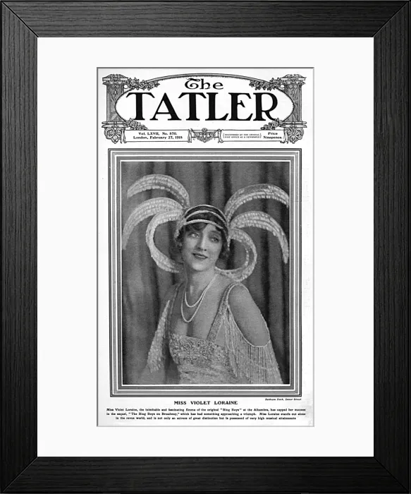 Framed Print : Tatler cover - Violet Loraine