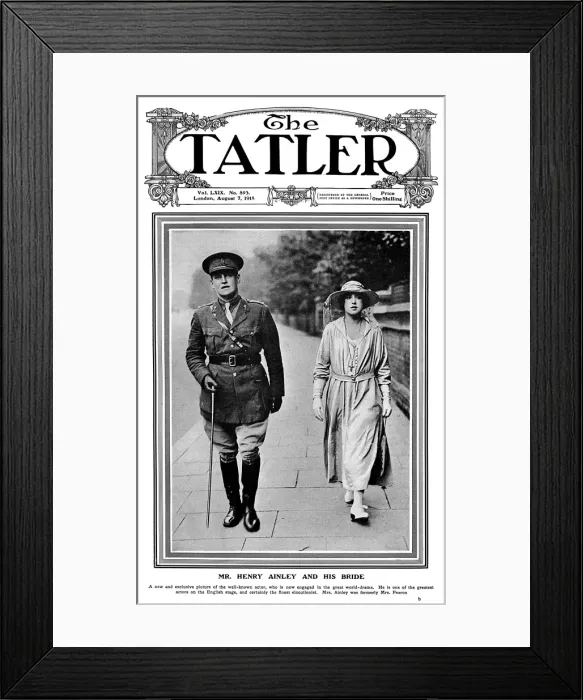 Framed Print : Tatler cover - Henry Ainley and his new wife