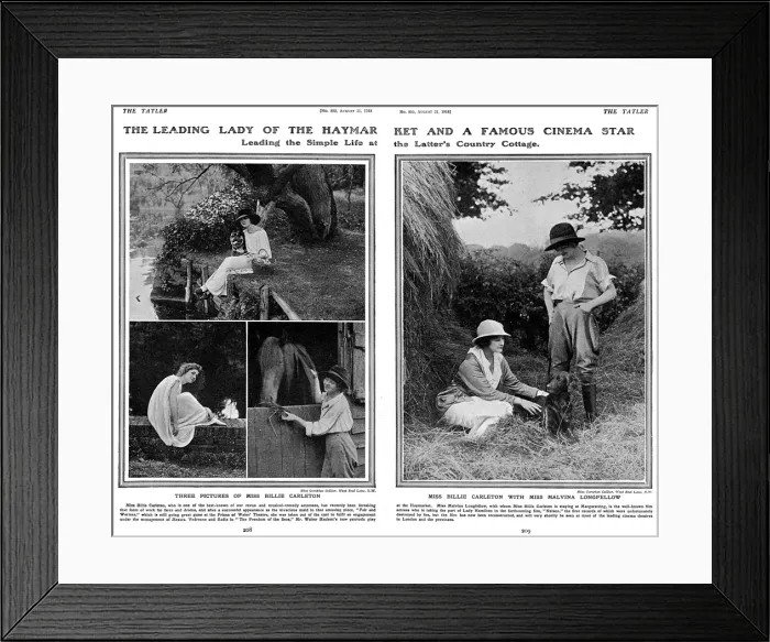 Framed Print : Billie Carleton & Malvina Longfellow