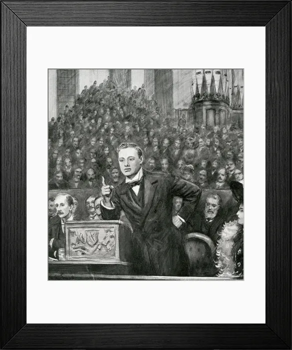 Framed Print : Winston Churchill addressing meeting in Birmingham Framed Print : Winston Churchill addressing meeting in Birmingham
