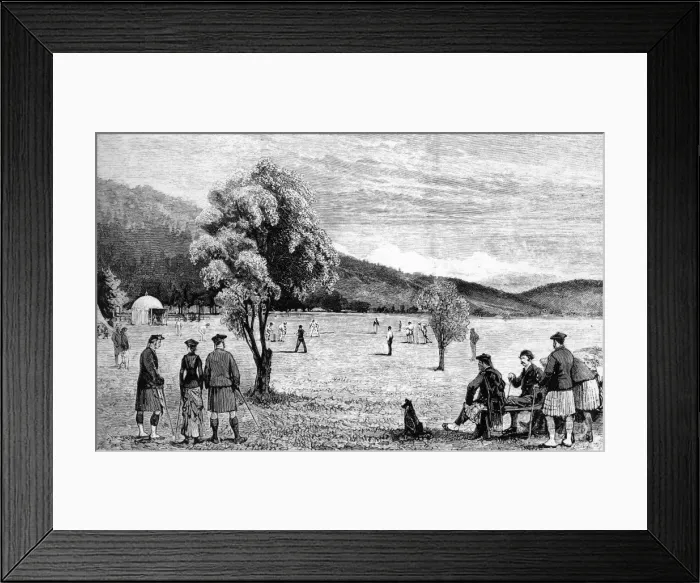Framed Print : A Cricket Match at Balmoral