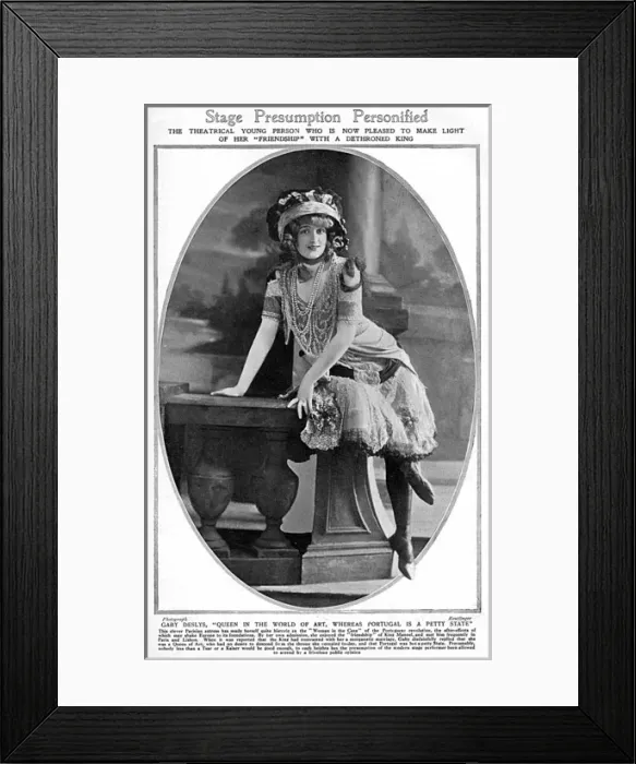 Framed Print : Gaby Deslys & her role in the Portuguese revolution