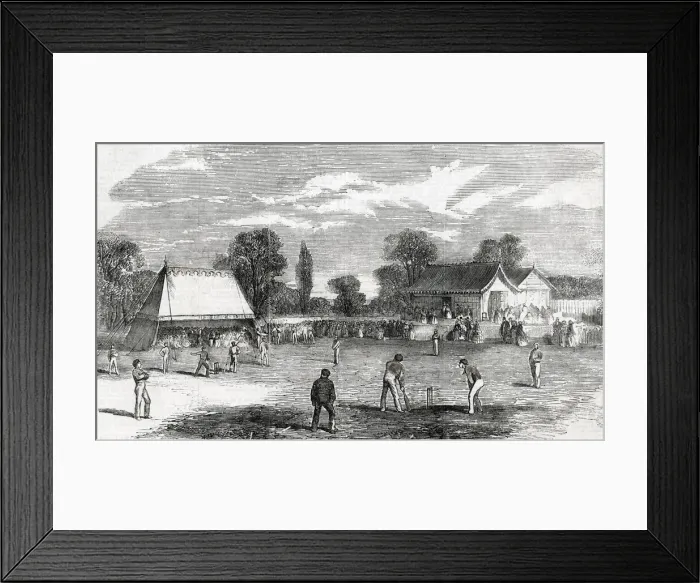 Framed Print : A cricket match at The New Cricket-Ground, Manchester Framed Print : A cricket match at The New Cricket-Ground, Manchester