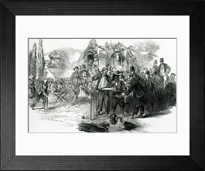 Framed Print : A cricket match of Greenwich Pensioners