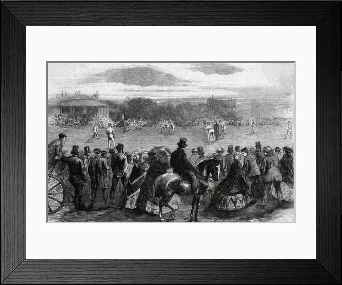 Framed Print : Cricket match England v NSW at Lords in 1863 Framed Print : Cricket match England v NSW at Lords in 1863