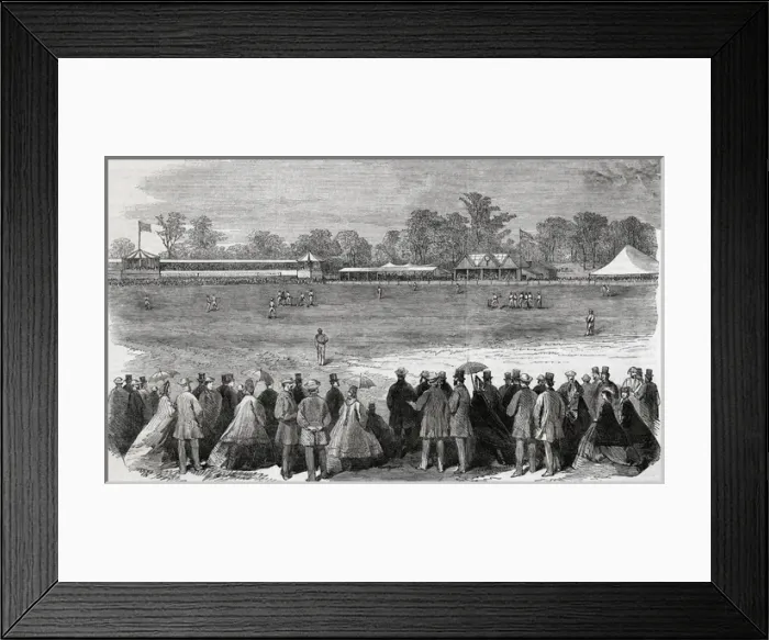 Framed Print : Cricket match at Dublin in 1866 Framed Print : Cricket match at Dublin in 1866