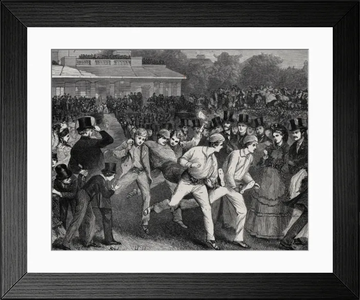Framed Print : Cricket at Lords Eton v Harrow 1870 Framed Print : Cricket at Lords Eton v Harrow 1870
