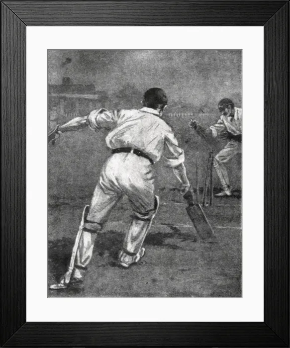 Framed Print : Cricket Match, England v Australia 1902 Framed Print : Cricket Match, England v Australia 1902