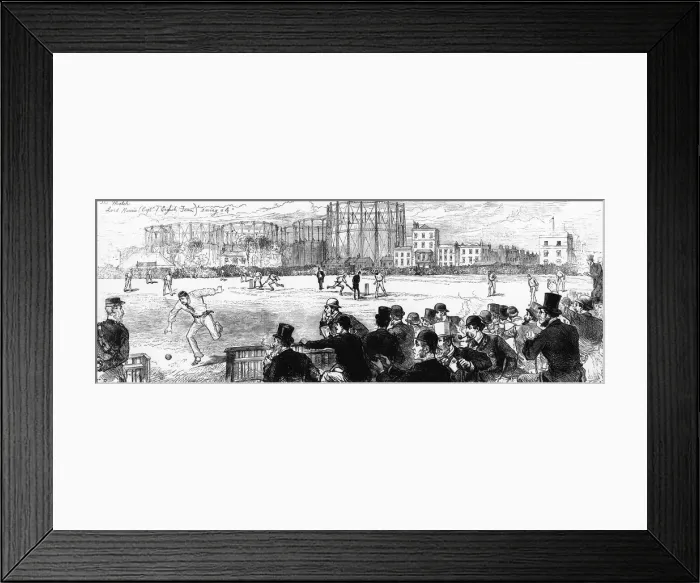 Framed Print : Cricket Match, England Vs. Australia at The Oval 1880 Framed Print : Cricket Match, England Vs. Australia at The Oval 1880