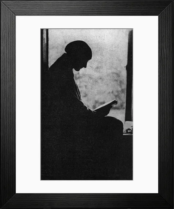 Framed Print : Mairi Chisholm reading in the cellar at Pervyse Framed Print : Mairi Chisholm reading in the cellar at Pervyse