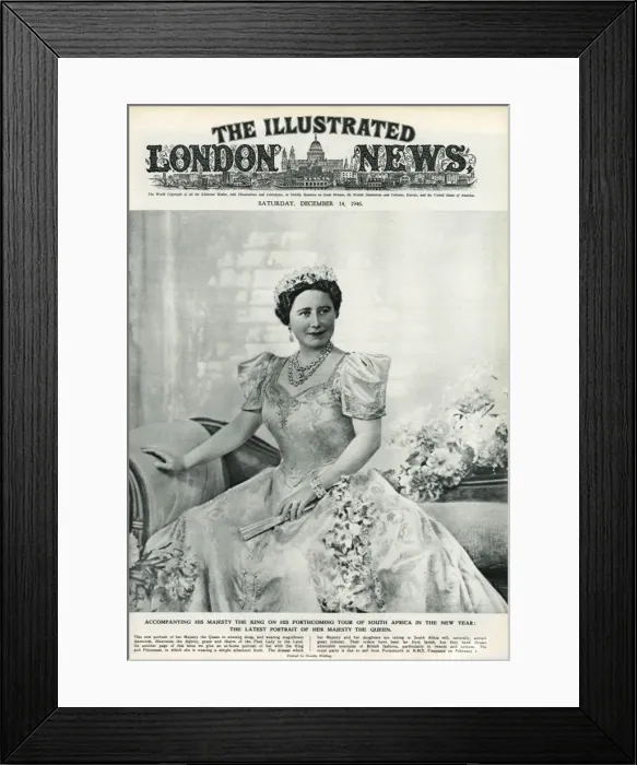 Framed Print : Queen Elizabeth consort 1946 Framed Print : Queen Elizabeth consort 1946