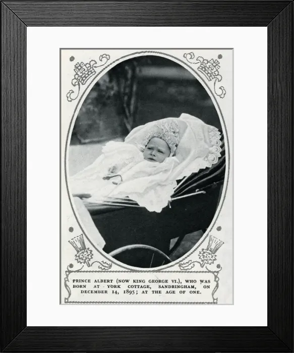 Framed Print : Prince Albert later George VI as a baby