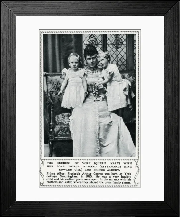 Framed Print : Duchess of York with her two eldest sons Framed Print : Duchess of York with her two eldest sons