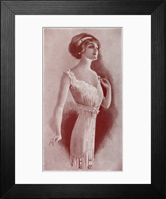 Framed Print : Womens corset 1911 Framed Print : Womens corset 1911