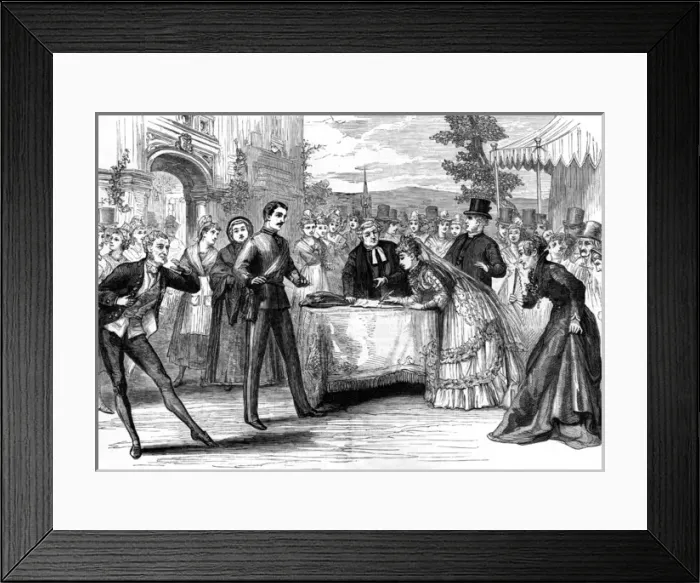 Framed Print : Scene from The Sorcerer, Gilbert and Sullivan Framed Print : Scene from The Sorcerer, Gilbert and Sullivan