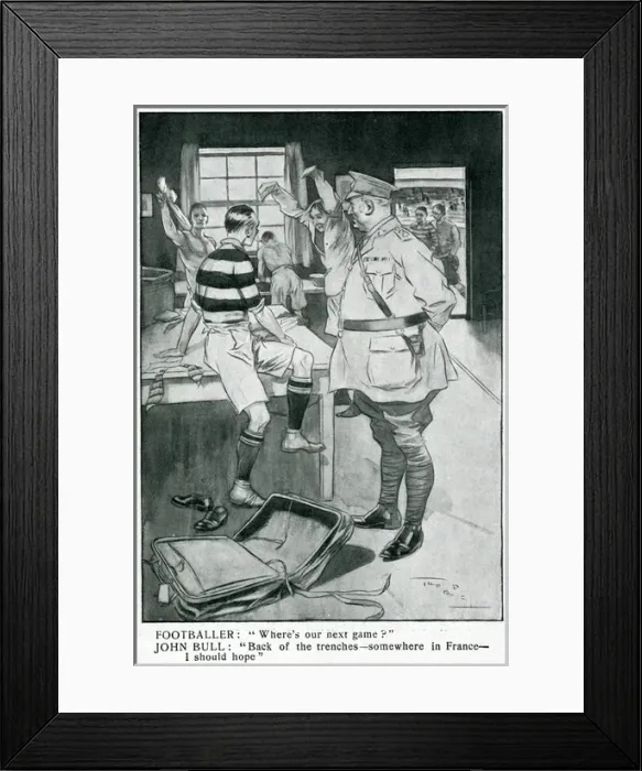 Framed Print : WW1 Football