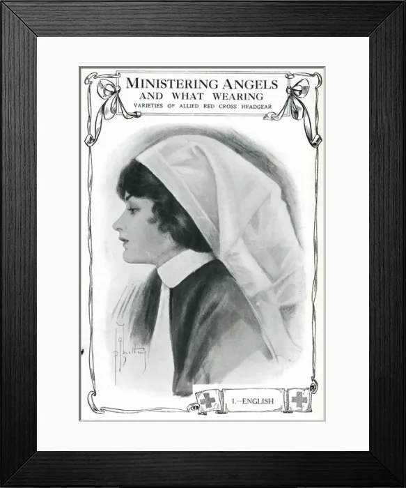Framed Print : Costumes of the Red Cross: an English nurse, 1915