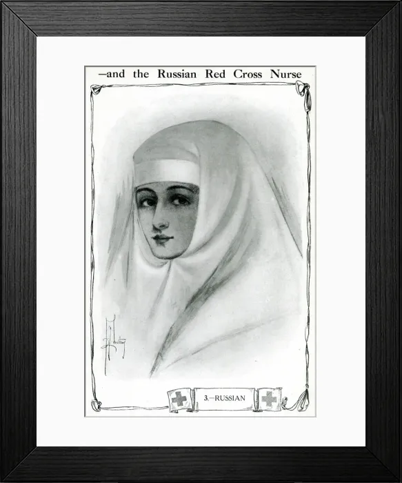 Framed Print : Costumes of the Red Cross: an Russian nurse, 1915 Framed Print : Costumes of the Red Cross: an Russian nurse, 1915