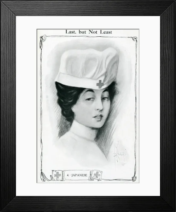 Framed Print : Costumes of the Red Cross: an Japanese nurse, 1915 Framed Print : Costumes of the Red Cross: an Japanese nurse, 1915