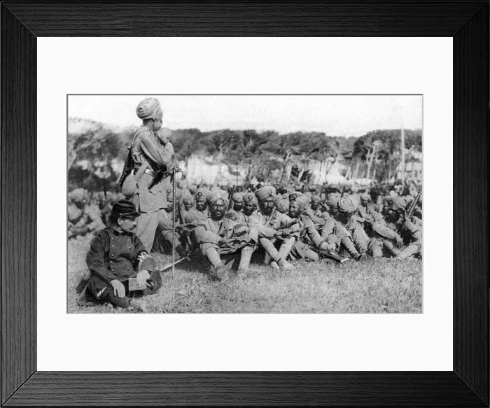 Framed Print : Sikhs of the Indian Army in France during World War I Framed Print : Sikhs of the Indian Army in France during World War I
