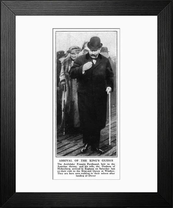Framed Print : Arrival of Archduke Franz Ferdinand in England, 1913 Framed Print : Arrival of Archduke Franz Ferdinand in England, 1913