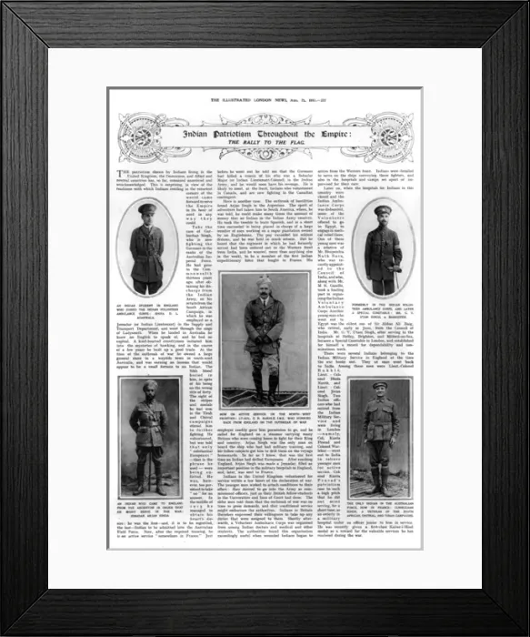 Framed Print : Indian patriotism during World War I Framed Print : Indian patriotism during World War I