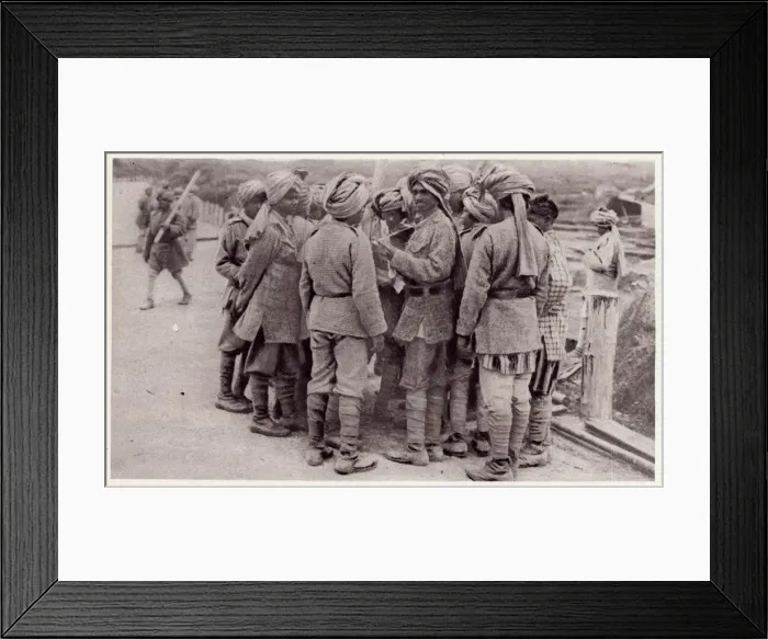 Framed Print : Indian troops stationed at Contalmaison during WWI