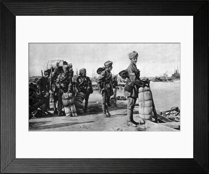 Framed Print : Indian soldiers in Basrah during WWI