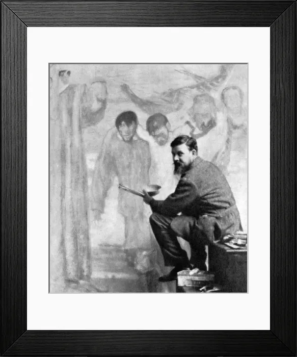Framed Print : Frank Brangwyn at work Framed Print : Frank Brangwyn at work