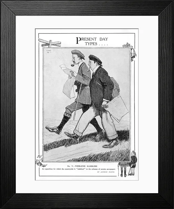 Framed Print : Present Day Types - Week-End Ramblers Framed Print : Present Day Types - Week-End Ramblers