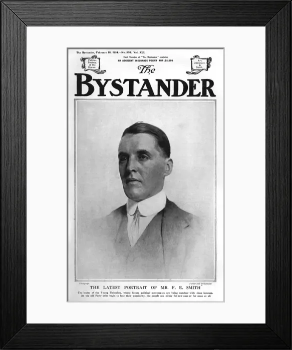 Framed Print : Bystander cover - F. E. Smith Framed Print : Bystander cover - F. E. Smith
