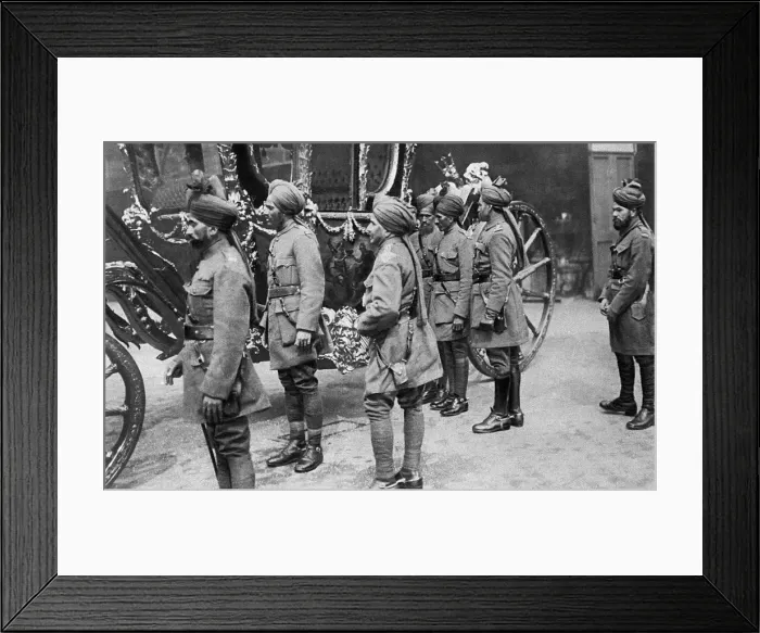 Framed Print : Indian cavalry officers during World War I