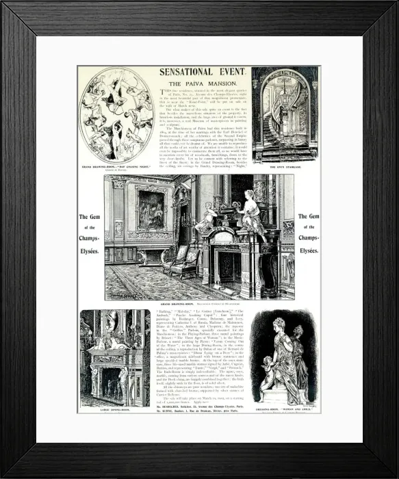 Framed Print : Paris, France - Champs-Elysees, The Paiva Mansion Framed Print : Paris, France - Champs-Elysees, The Paiva Mansion
