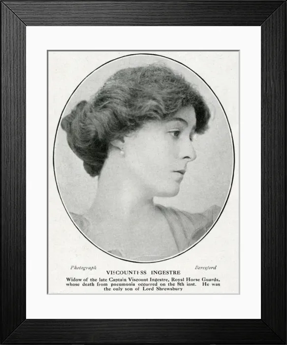 Framed Print : Viscountess Ingestre, 1915 Framed Print : Viscountess Ingestre, 1915