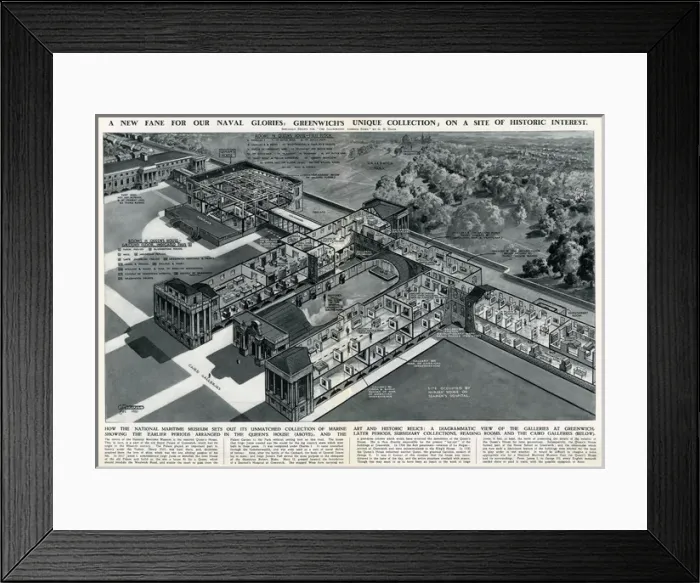 Framed Print : Greenwich, National Maritime Museum by G. H. Davis Framed Print : Greenwich, National Maritime Museum by G. H. Davis