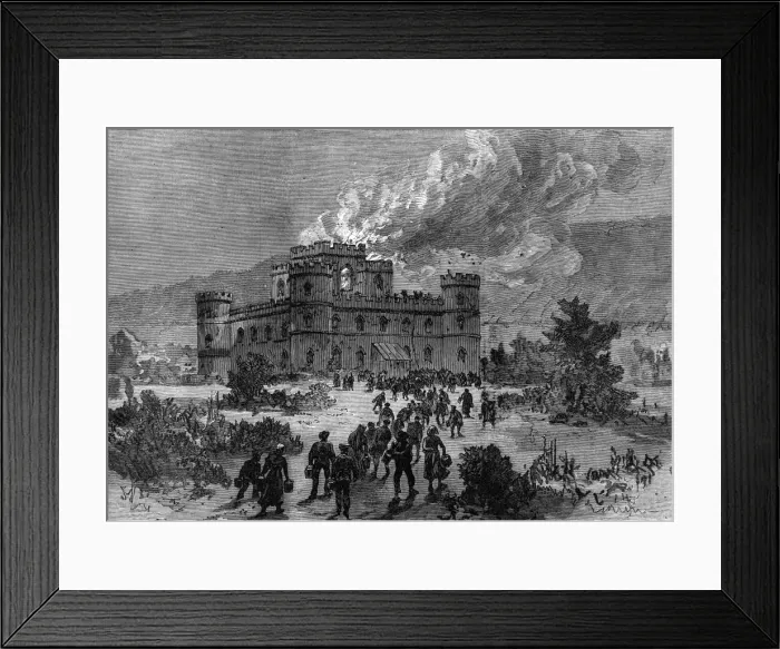 Framed Print : Fire at Inverary (Inveraray) Castle Framed Print : Fire at Inverary (Inveraray) Castle