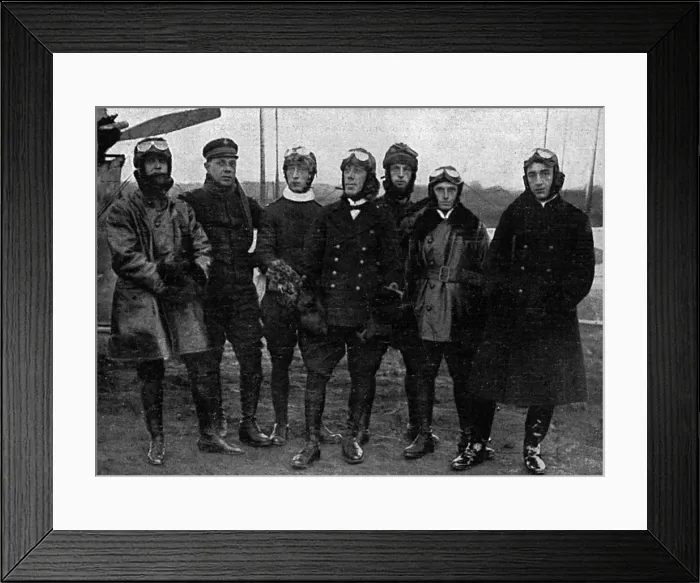 Framed Print : Group of Brazilian airmen, 1918 Framed Print : Group of Brazilian airmen, 1918