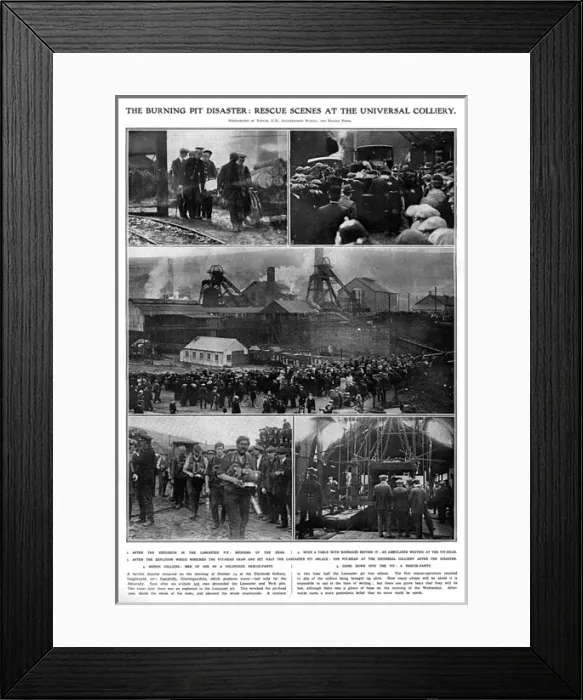 Framed Print : Senghenydd Universal Colliery Disaster, Glamorgan, S. Wales Framed Print : Senghenydd Universal Colliery Disaster, Glamorgan, S. Wales