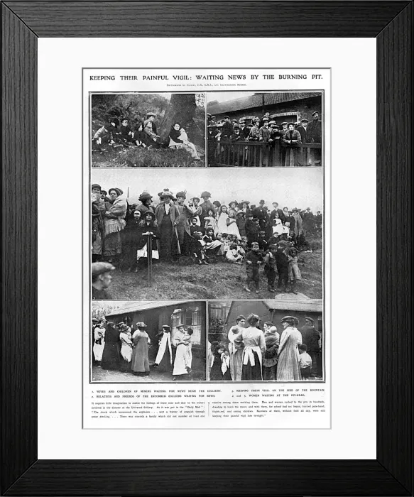 Framed Print : Senghenydd Universal Colliery Disaster, Wales, 1913