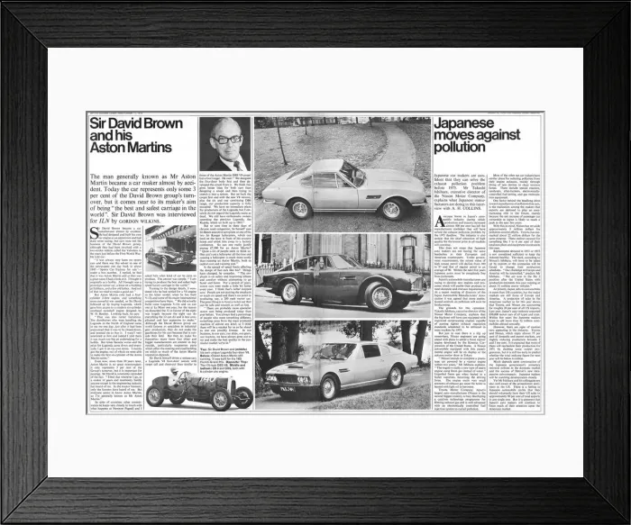 Framed Print : Sir David Brown and his Aston Martins Framed Print : Sir David Brown and his Aston Martins