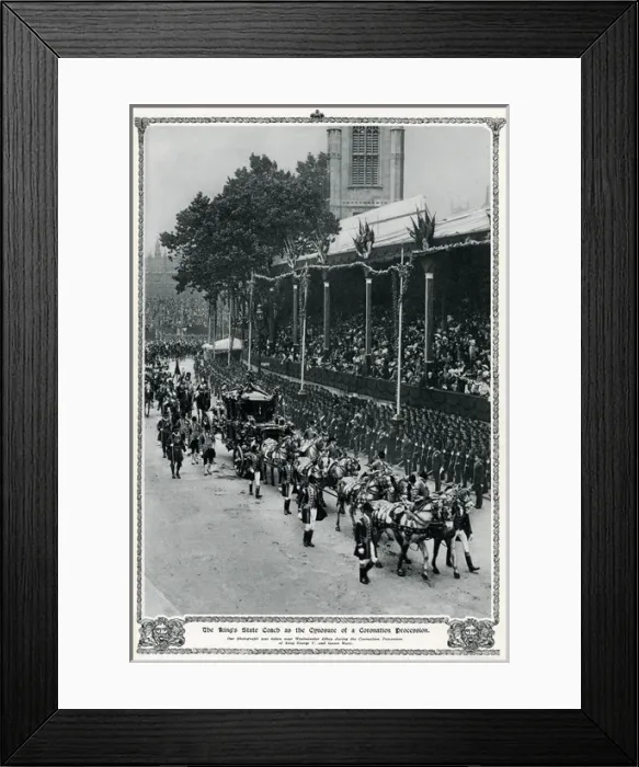 Framed Print : Coronation Procession, near Westminster Abbey 1911 Framed Print : Coronation Procession, near Westminster Abbey 1911