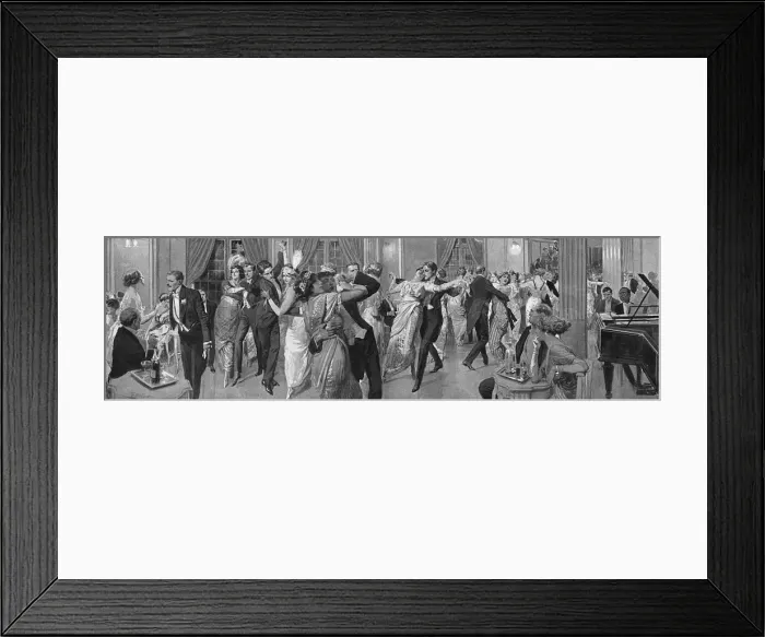 Framed Print : Dancing in Dance and Music Room of the Lotus Club, London