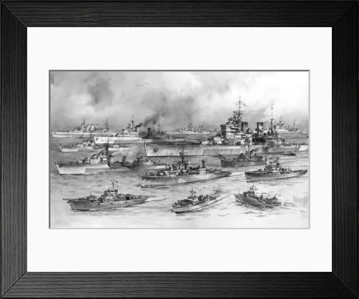 Framed Print : Ships of the British Royal Navy, WW2