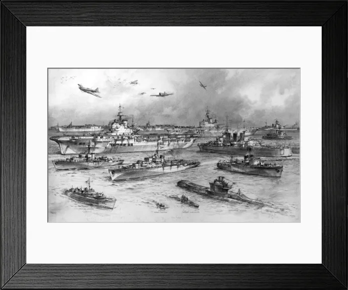 Framed Print : Ships of the British Royal Navy, WW2 Framed Print : Ships of the British Royal Navy, WW2