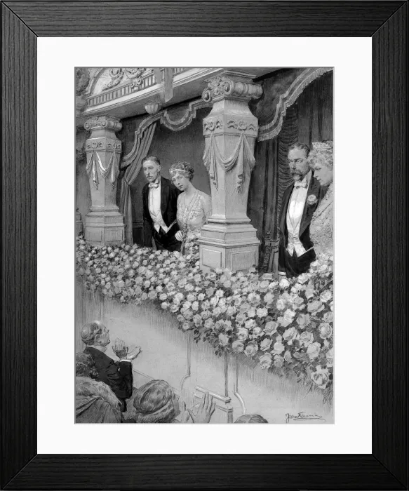 Framed Print : George V, Queen Mary, Princess Mary, Viscount Lascelles